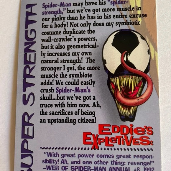 1994 Marvel-#18 VENOM Trading Card - Picture 2 of 2